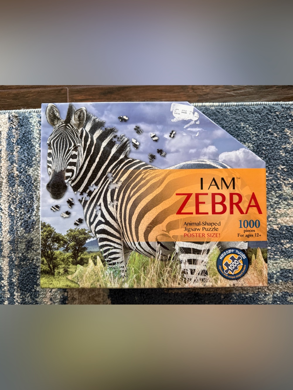 Brand new I AM ZEBRA 1000-Piece Jigsaw Puzzle game family kids adults solo